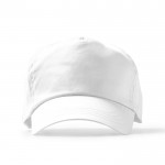 Gorra de 5 paneles de algodón con orificios de ventilación 170 g/m2 color blanco segunda vista