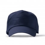Gorra de 5 paneles de algodón con orificios de ventilación 170 g/m2 color azul marino segunda vista