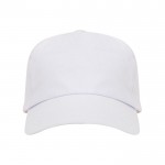 Gorra de algodón con cierre ajustable de velcro y orificios color blanco segunda vista