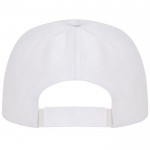 Gorra de algodón con cierre ajustable de velcro y orificios color blanco vista detalle 1