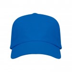 Gorra de algodón con cierre ajustable de velcro y orificios color azul real segunda vista