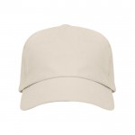 Gorra de algodón con cierre ajustable de velcro y orificios color beige segunda vista
