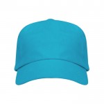 Gorra de algodón con cierre ajustable de velcro y orificios color azul claro segunda vista