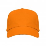 Gorra de algodón con cierre ajustable de velcro y orificios color naranja segunda vista
