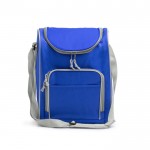 Nevera de poliéster con bolsillo principal isotérmico para 15L color azul real segunda vista