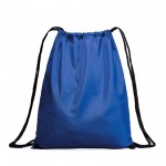 Mochila de cuerdas de poliéster 210D con ojales metálicos color rojo primera vista de uso