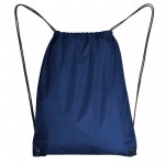 Mochila de cuerdas de poliéster 210D con ojales metálicos color azul marino segunda vista