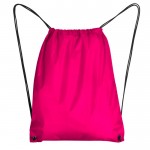 Mochila de cuerdas de poliéster 210D con ojales metálicos color rosa segunda vista