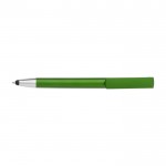 Bolígrafo metalizado táctil con soporte para móvil tinta azul color verde primera vista