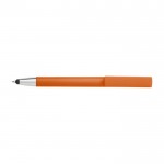 Bolígrafo metalizado táctil con soporte para móvil tinta azul color naranja primera vista