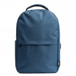 Mochila de poliéster reciclado 600D con bolsillo principal para portátil color azul real segunda vista