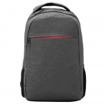 Mochila de poliéster jaspeada con compartimento para PC color negro mate segunda vista