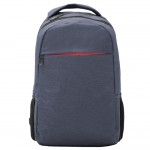 Mochila de poliéster jaspeada con compartimento para PC color azul grisáceo segunda vista