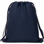 Mochila de cuerdas estilo deportiva de poliéster 150 g/m2 color azul marino primera vista de uso
