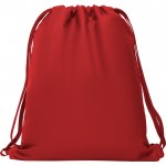 Mochila de cuerdas estilo deportiva de poliéster 150 g/m2 color rojo segunda vista