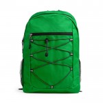 Mochila deportiva de poliéster 600D con cierre de cremallera frontal color verde segunda vista