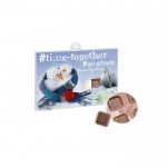 Calendario de Adviento reciclable con 24 chocolates Fairtrade A5 color blanco