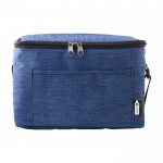 Bolsa nevera de poliéster para 6 latas con correa ajustable color azul primera vista