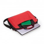 Portadocumentos acolchado de poliéster ideal para portátil color rojo vista detalle 1