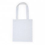 Bolsa de tejido algodón con asa larga en diversos colores color blanco segunda vista