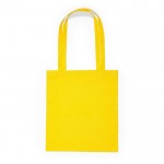 Bolsa de tejido algodón con asa larga en diversos colores color amarillo segunda vista