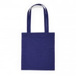Bolsa de tejido algodón con asa larga en diversos colores color azul marino segunda vista