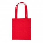 Bolsa de tejido algodón con asa larga en diversos colores color rojo segunda vista