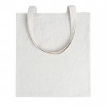 Bolsa de poliéster ideal para sublimación con asas largas 180 g/m2 color beige segunda vista