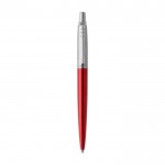 Bolígrafo de acero inoxidable Parker Jotter Core tinta azul color rojo primera vista
