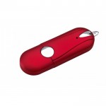 Pendrive con acabado de goma color rojo