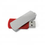 Usb giratorio de acabado rectangular color rojo