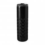 Vaso térmico de acero inoxidable texturizado en parte de abajo 460ml color negro segunda vista