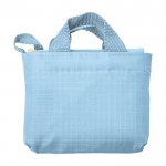 Bolsa de la compra de tela Oxford con estuche a juego para plegarla color azul claro primera vista