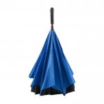 Paraguas manual reversible de doble tela con 8 paneles Ø107 color azul primera vista