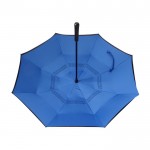 Paraguas manual reversible de doble tela con 8 paneles Ø107 color azul segunda vista