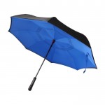 Paraguas manual reversible de doble tela con 8 paneles Ø107 color azul cuarta vista