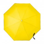 Paraguas plegable automático con funda color amarillo primera vista