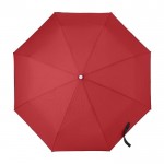 Paraguas plegable automático con funda color rojo primera vista
