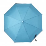 Paraguas plegable automático con funda color azul claro cuarta vista