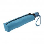 Paraguas plegable automático con funda color azul claro quinta vista