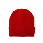 Gorro elástico de punto con dobladillo para personalizar color rojo primera vista