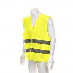 Chaleco reflectante de alta visibilidad homologado para adultos color amarillo segunda vista