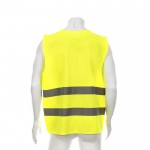 Chaleco reflectante de alta visibilidad homologado para adultos color amarillo cuarta vista