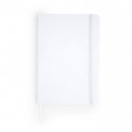 Bloc de notas con tapa rígida de polipel y marcapáginas A5 hojas lisas color blanco segunda vista
