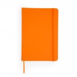 Bloc de notas con tapa rígida de polipel y marcapáginas A5 hojas lisas color naranja segunda vista