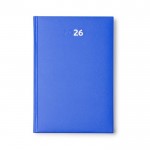 Agenda con tapa acolchada con relieve y marcapáginas A5 color azul real segunda vista