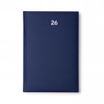 Agenda con tapa acolchada con relieve y marcapáginas A5 color azul marino segunda vista