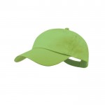 Gorra de algodón de 5 paneles con cierre de velcro en varios colores color verde pastel primera vista