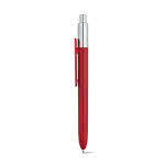 Bolígrafos de color con punta cromada color rojo