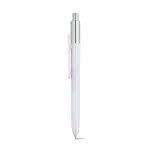 Bolígrafos de color con punta cromada color blanco